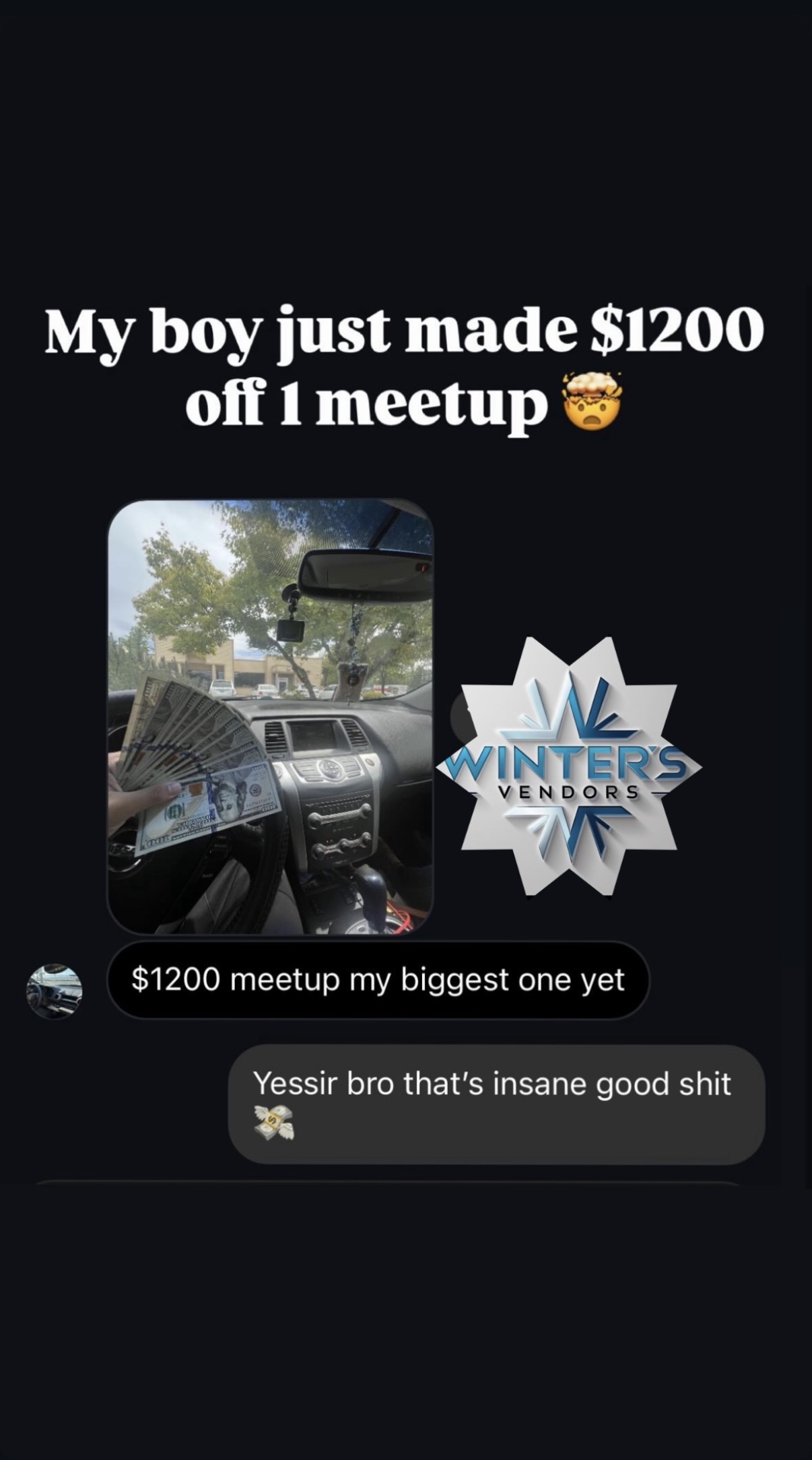 Customer made $1200 off 1 meetup - biggest one yet